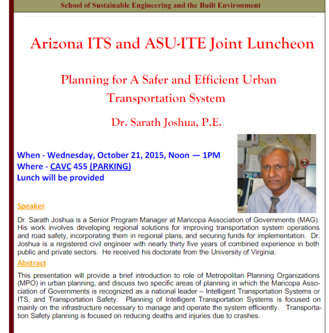 ITS Arizona Joint Luncheons with ITE Student Chapters